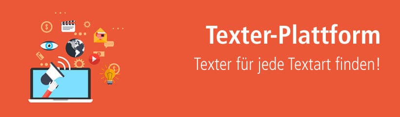 Texter über Texterplattform finden und beauftragen.